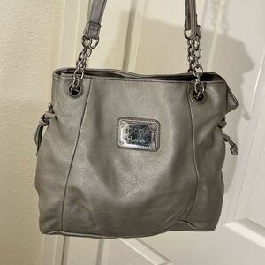 Nicole by Nicole Miller Silver Tote Bag